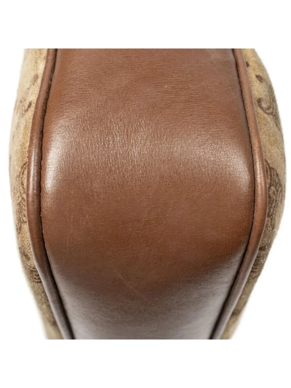 Celine Turnlock Hobo Brown Macadam Suede